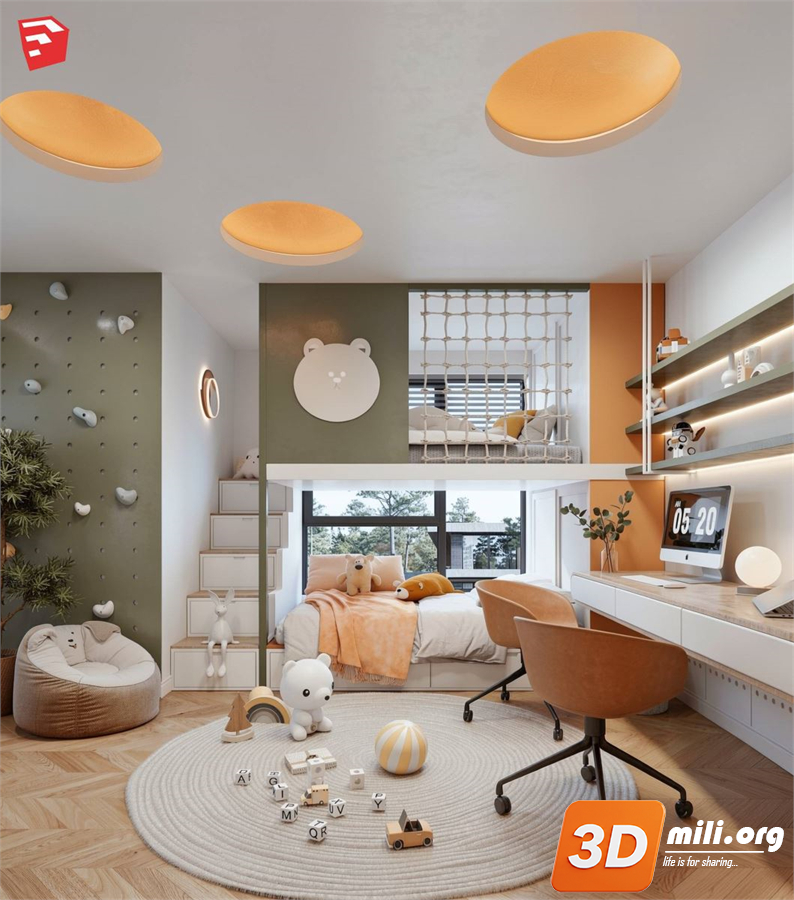 Children Room Scenes Skp FIles 